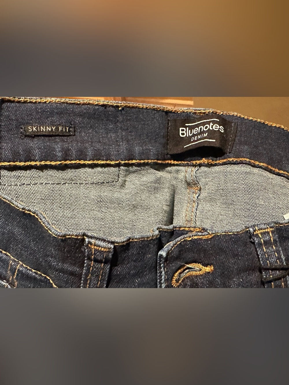 Bluenotes Men's Navy Blue Denim Jeans with Contrast Stitching